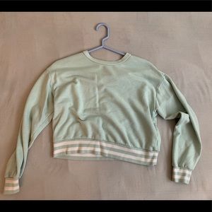 Tiffany blue cropped crew neck